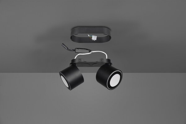Trio 652910232 LED přisazené stropní bodové svítidlo Taurus 2x3,5W + 2x1,5W | 900lm | 3000K | IP20 - oddělené vypínače, černá