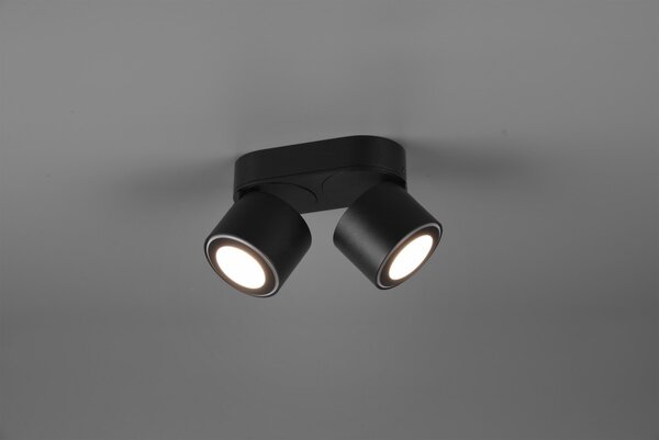 Trio 652910232 LED přisazené stropní bodové svítidlo Taurus 2x3,5W + 2x1,5W | 900lm | 3000K | IP20 - oddělené vypínače, černá