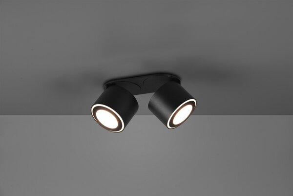 Trio 652910232 LED přisazené stropní bodové svítidlo Taurus 2x3,5W + 2x1,5W | 900lm | 3000K | IP20 - oddělené vypínače, černá