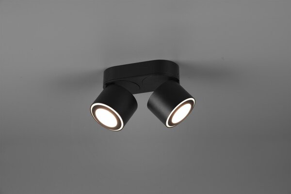 Trio 652910232 LED přisazené stropní bodové svítidlo Taurus 2x3,5W + 2x1,5W | 900lm | 3000K | IP20 - oddělené vypínače, černá