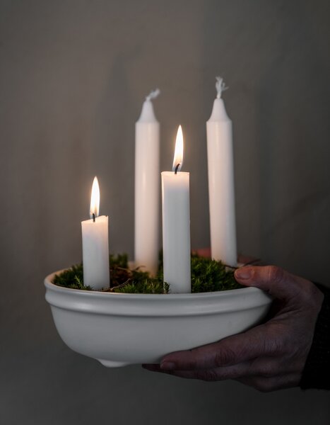 Adventní svícen ERNST - Glazed Nature White EF422