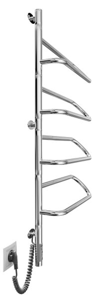 Elektr. otočný sušák na ručníky ELECTRA 120W/230V 102,5x47,5 cm nerez/chrom levá