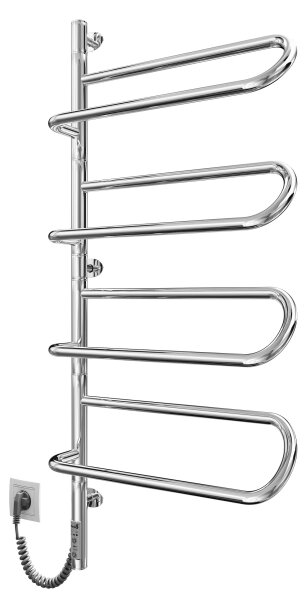 Elektr. otočný sušák na ručníky ELECTRA 120W/230V 102,5x47,5 cm nerez/chrom levá