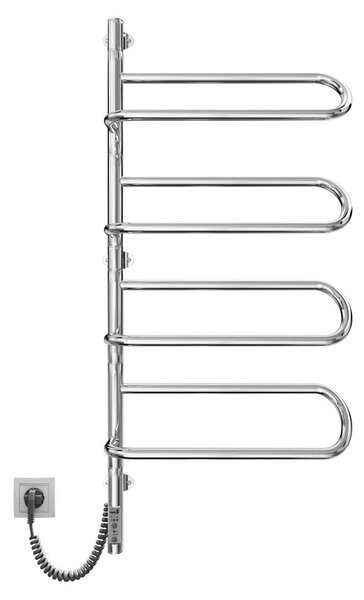 Elektr. otočný sušák na ručníky ELECTRA 120W/230V 102,5x47,5 cm nerez/chrom levá