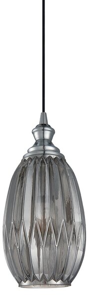 Italux PND-8002-1B-GR závěsné stropní svítidlo Rodez 1x60W | E27 - chrom, šedá