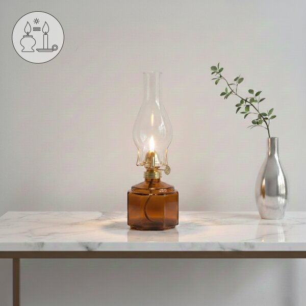Brilagi - Petrolejová lampa MERLIN oranžová