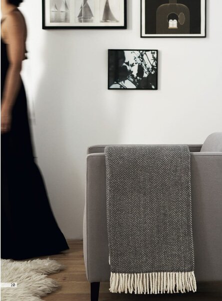 Pléd v barvě terakota s podílem bavlny Euromant Skyline, 140 x 180 cm