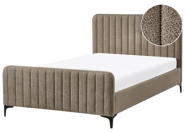 Postel Buklé LUNAN 120 x 200 cm Taupe