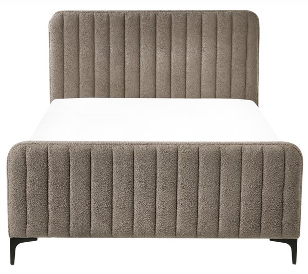 Postel Buklé LUNAN 120 x 200 cm Taupe