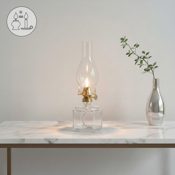 Brilagi - Petrolejová lampa MERLIN čirá