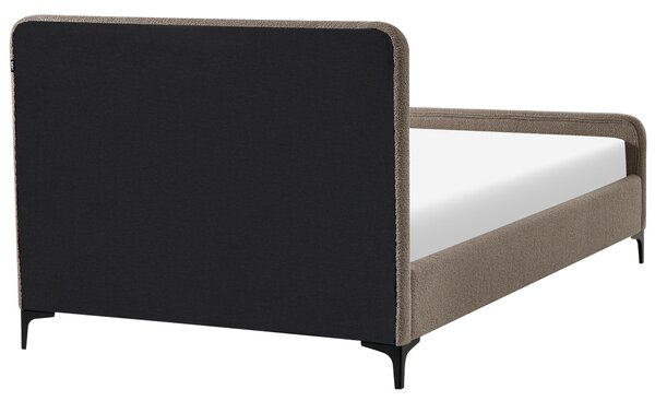 Postel Buklé LUNAN 120 x 200 cm Taupe