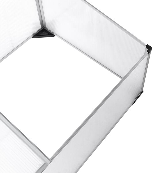 Zahradní skleník SERIFOS 100 cm 60 cm Stříbrná