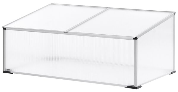 Zahradní skleník SERIFOS 100 cm 60 cm Stříbrná