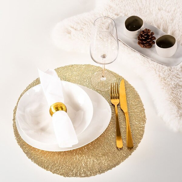 Prostírání ve zlaté barvě Tiseco Home Studio, ⌀ 38 cm