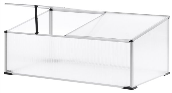 Zahradní skleník SERIFOS 100 cm 60 cm Stříbrná