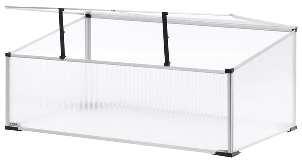 Zahradní skleník SERIFOS 100 cm 60 cm Stříbrná