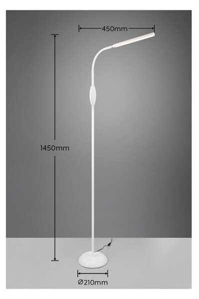 Trio Reality TR47641101 LED stojací lampa TORO | 5W integrovaný LED zdroj | 700lm | 3000+4000+5000K