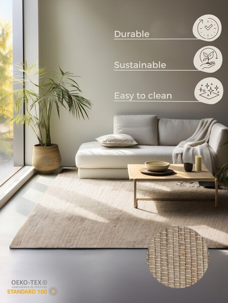 Hanse Home, Kusový koberec Handloom 105961 Dhaka Beige, 60x90, béžová, chodba / předsíň