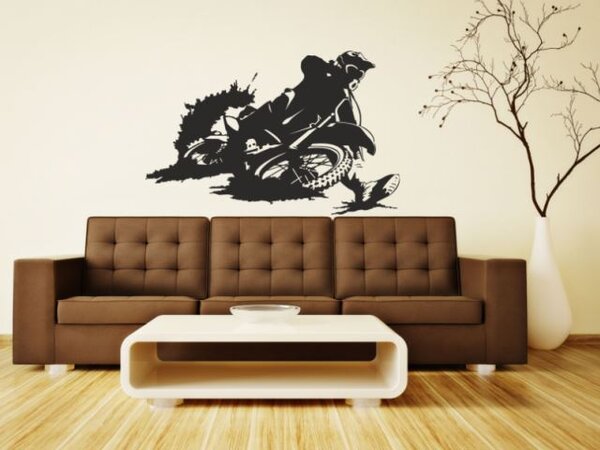 Samolepicí dekorace - Motocross motorka - dekorace-steny.cz - 80 x 130 cm - 118