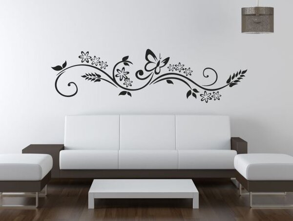 Dekorace na zeď - Tribal s motýlem - dekorace-steny.cz - 40 x 140 cm - 098