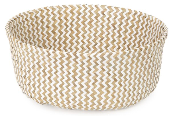 Přírodní košík z mořské trávy a papíru Compactor Belly M, skládací, 35 x 32 cm