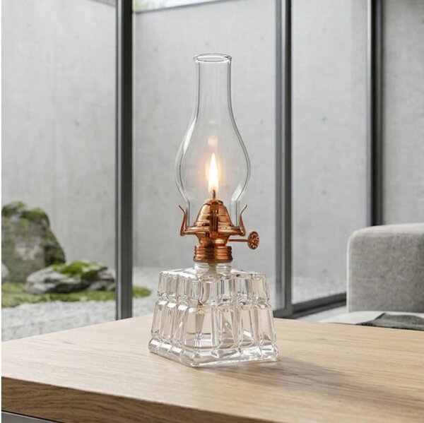 Brilagi - Petrolejová lampa MERLIN čirá/bronzová/patina