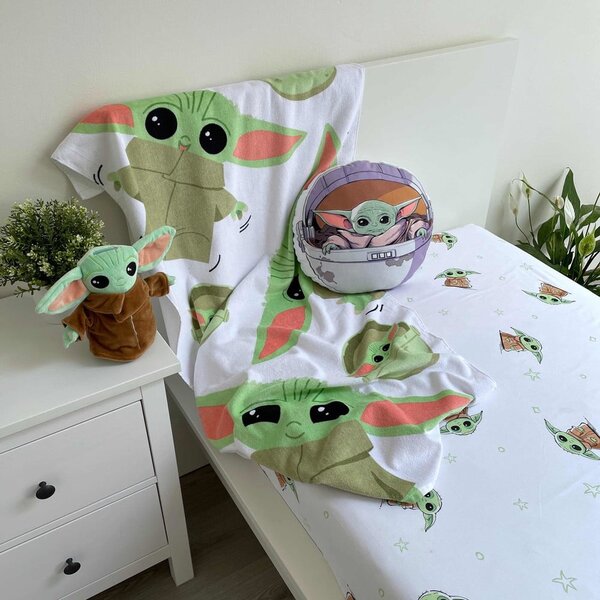 Bavlněná dětská osuška 70x140 cm Star Wars Baby Yoda – Jerry Fabrics