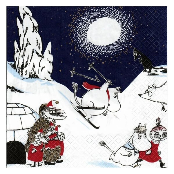 Havi Ubrousky Moomin Talvimaa 33x33cm, 20ks