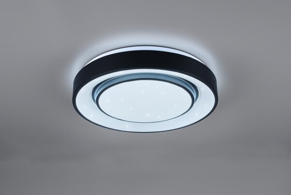 Trio R65041032 LED SMD inteligentní stropní svítidlo Mona 1x20W | 3000 - 6000 K | 2400lm - RGB, hvězdný efekt, stmívatelné, dálkové ovládání WiZ