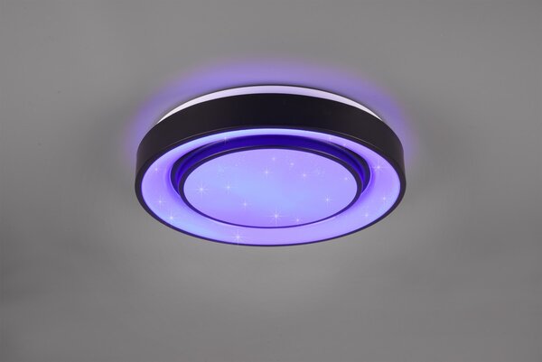 Trio R65041032 LED SMD inteligentní stropní svítidlo Mona 1x20W | 3000 - 6000 K | 2400lm - RGB, hvězdný efekt, stmívatelné, dálkové ovládání WiZ