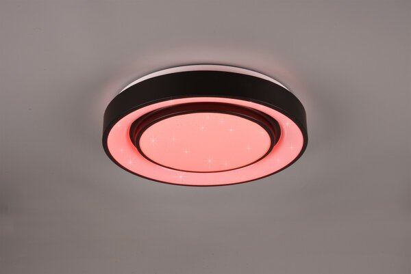 Trio R65041032 LED SMD inteligentní stropní svítidlo Mona 1x20W | 3000 - 6000 K | 2400lm - RGB, hvězdný efekt, stmívatelné, dálkové ovládání WiZ