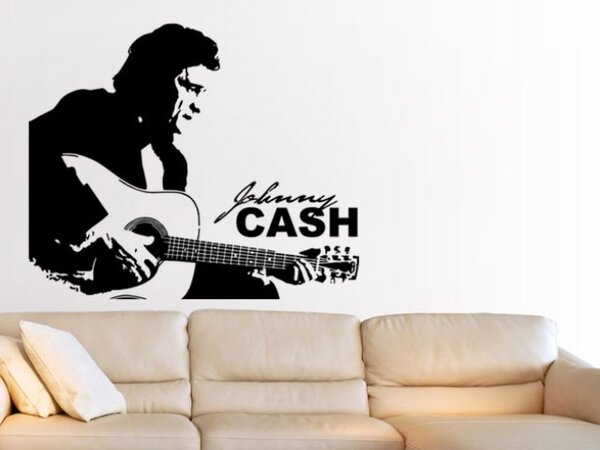 Samolepky na zeď - Johnny Cash - dekorace-steny.cz - 60 x 70 cm - 234