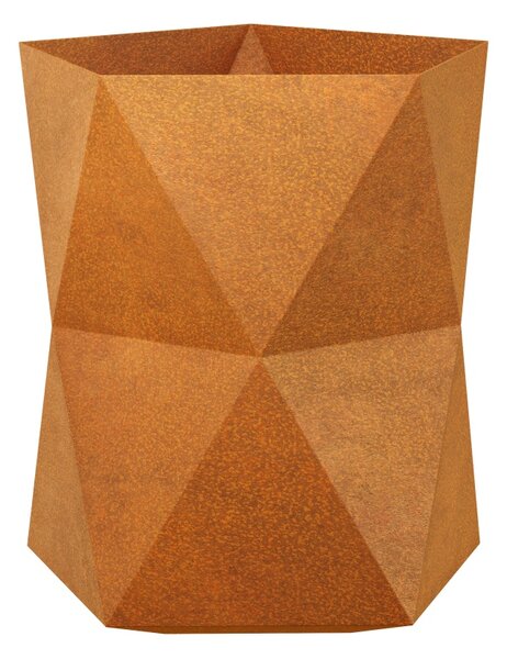Cortenový květináč geometrický BELLEZA 73 x 73 x 92 cm