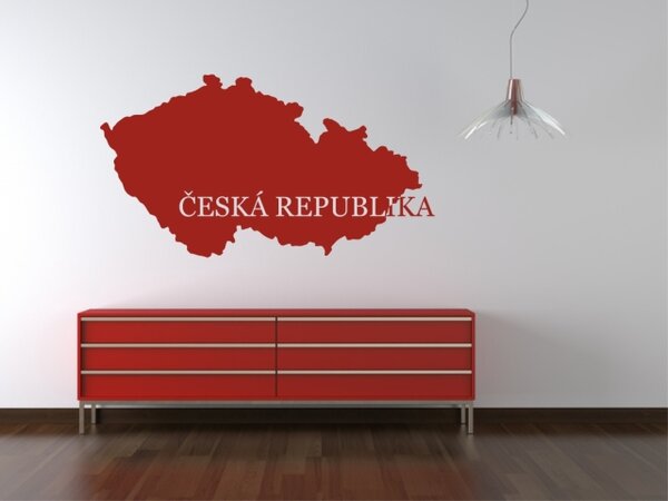 Dekorace-stěny Dekorace na stěny - Mapa Česká republika - 60 x 110 cm - 003