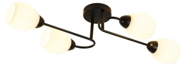 Přisazený lustr KING 4xE27/15W/230V černá
