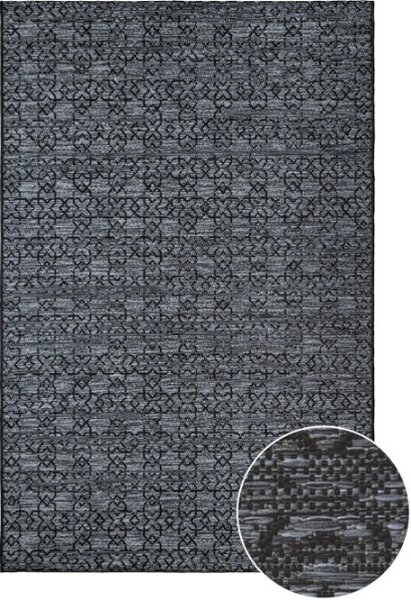 MCTHREE Kusový koberec A1 SPECTRO SISAL DECK 7597/K448 BARVA: Černá, ROZMĚR: 80x150 cm