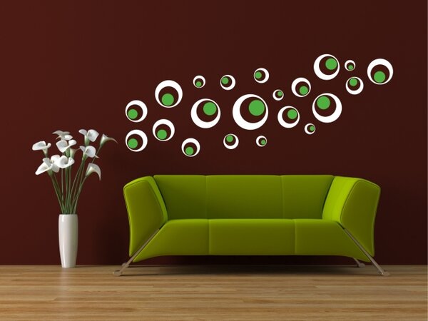 Dekorace-steny.cz - Dekorace na stěny - Dvoubarevné bubliny - 333
