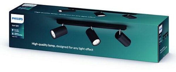 Bodové svítidlo Philips Kosipo 50593/30/PN černé 3x max.10W