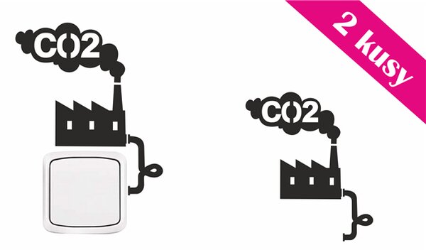 Dekorace-steny.cz - Samolepky na vypínač - CO2 - 527