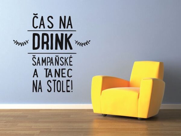 Dekorace na zeď - Čas na drink - dekorace-steny.cz - 40 x 70 cm - 437