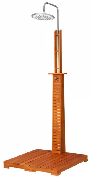 Zahradní sprcha TAHITI z eukalyptového dřeva, 223 cm, hnědá/stříbrná Casaria