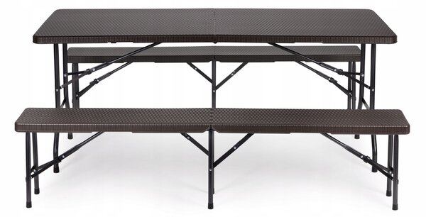 Modern Home sada zahradního nábytku z hnědého plast , 3 kusy