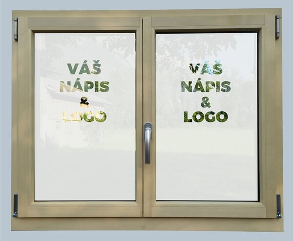 Dekorace-steny.cz - Samolepka na okno - Váš nápis, 50 x 50 cm - 632