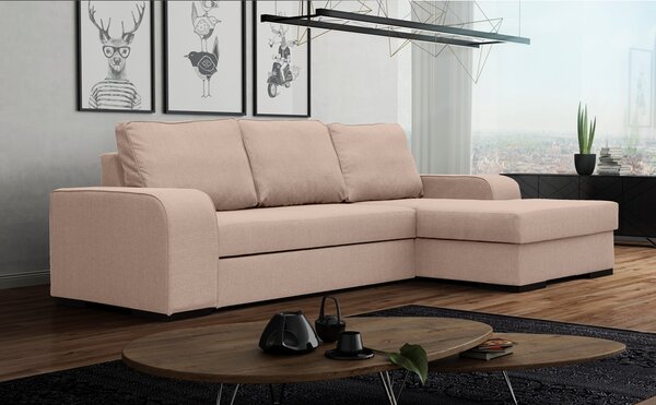 Rohová sedací souprava Fonda (růžová (P). Akce -20%