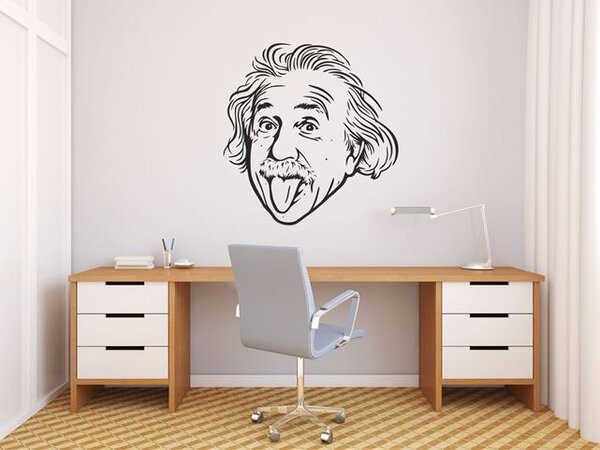 Samolepicí dekorace - Albert Einstein - dekorace-steny.cz - 60 x 60 cm - 662