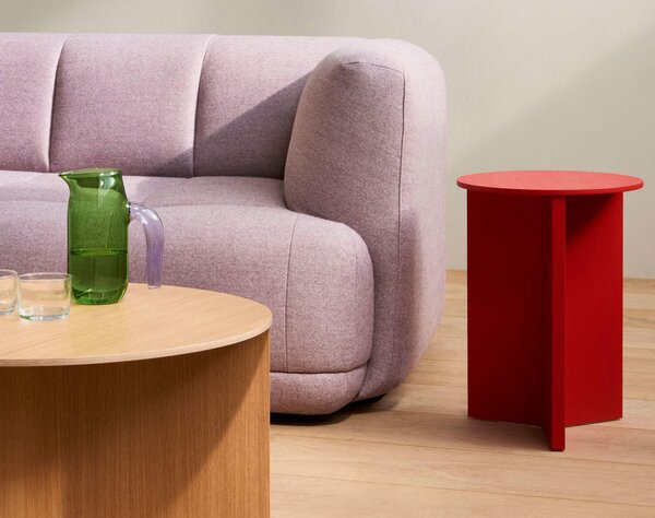 HAY Stolek Slit Wood high, candyred