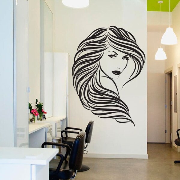 Dekorace na zeď - Dívka s vlasy - dekorace-steny.cz - 60 x 80 cm - 785