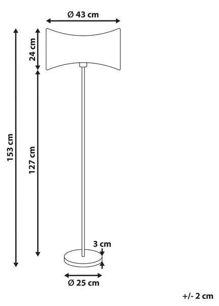 Stojací lampa CALVILLO Kov Stříbrná