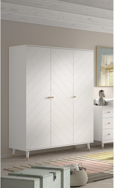 Bílá dětská šatní skříň 150x200 cm BILLY – Vipack