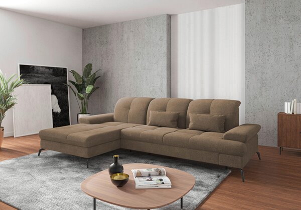 ROHOVÁ SEDAČKA, textil, světle hnědá Sit & More - Sedací soupravy, Online Only